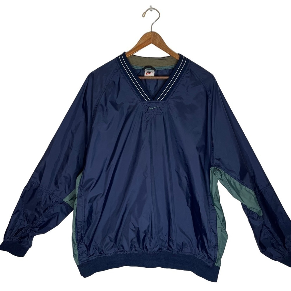 Vintage Nike Center Swish V Neck Windbreaker XXL